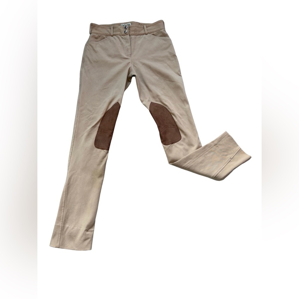 Dover Saddlery Youth 16 Tan Show Jodhpurs w/ Knee Patches Equestrian Horse Show